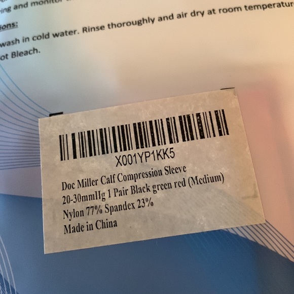 Doc Miller compression sleeve for calves . Color as shown . Maternity, travel M - Picture 5 of 5
